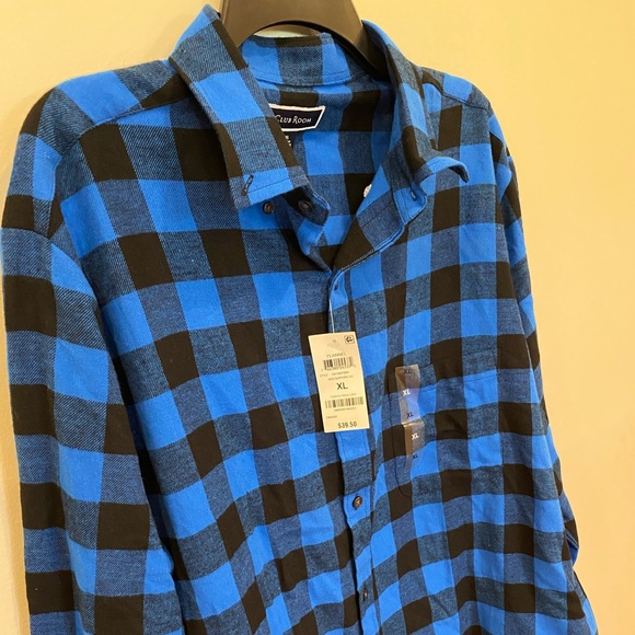 COPY - Men’s Club Room Flannel Shirt Long Sleeve XL B4A - Picture 7 of 9